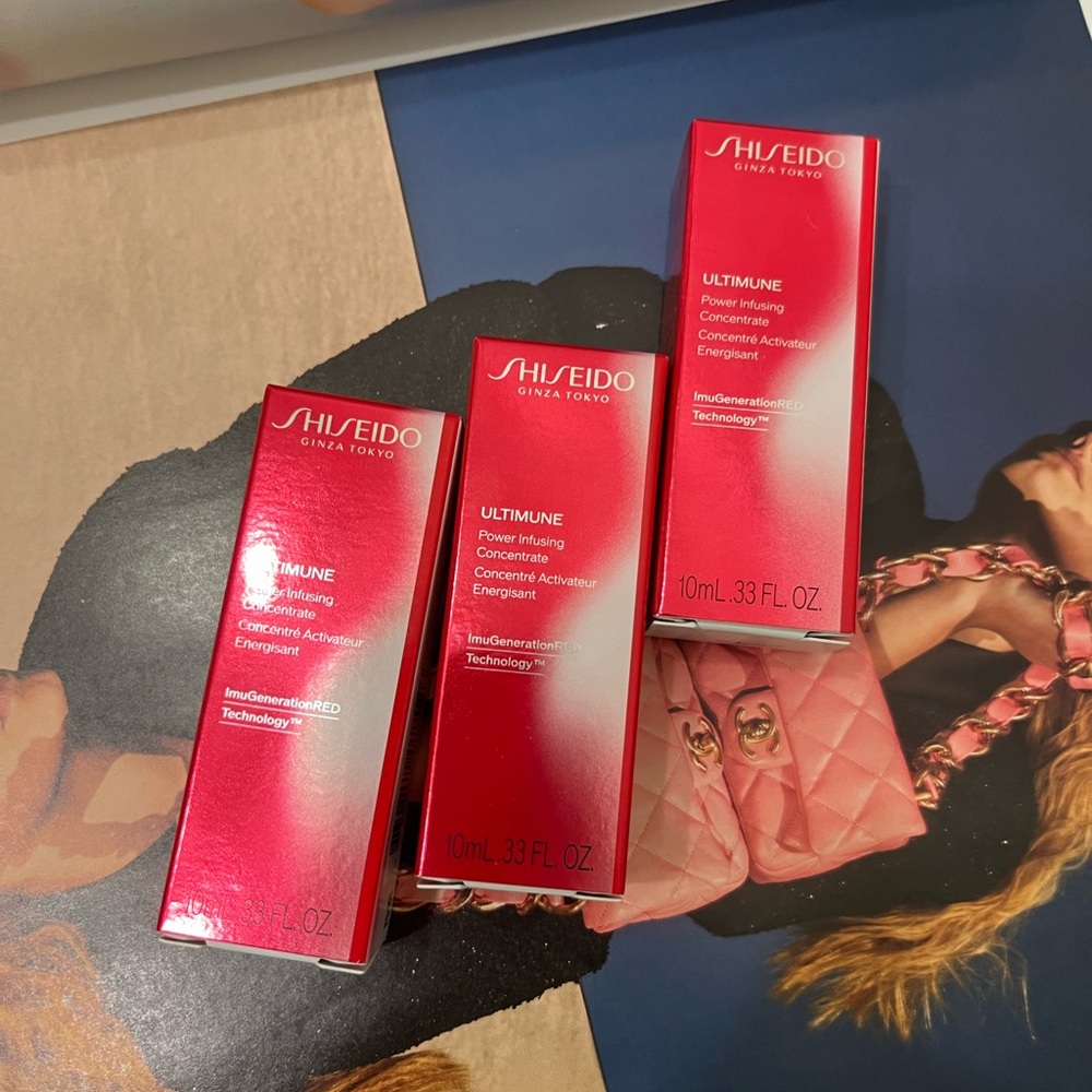 3 Shiseido Ultimune Power Infusing Concentrate Travel Size .33 oz